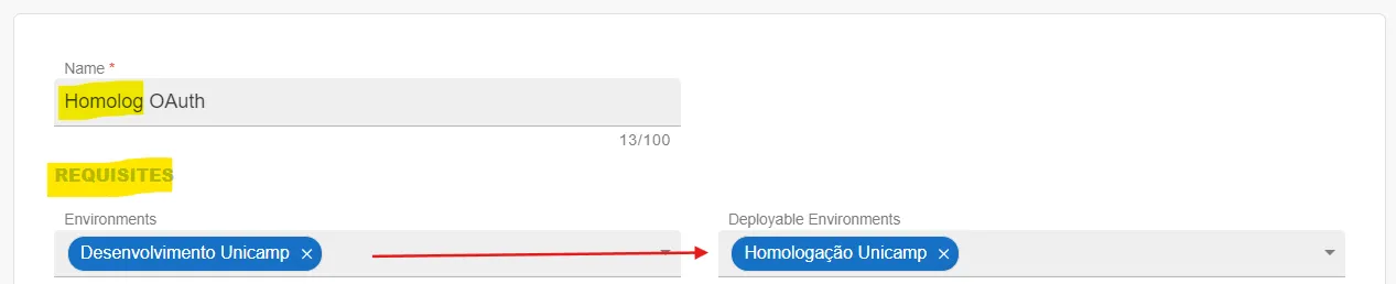Pré-requisito de deploy